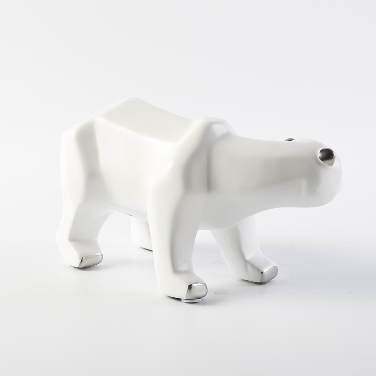 Nordic Style Ceramic Decorations Polar Bear Art Ornaments Modern Home Hotel Wedding Ornament Gift