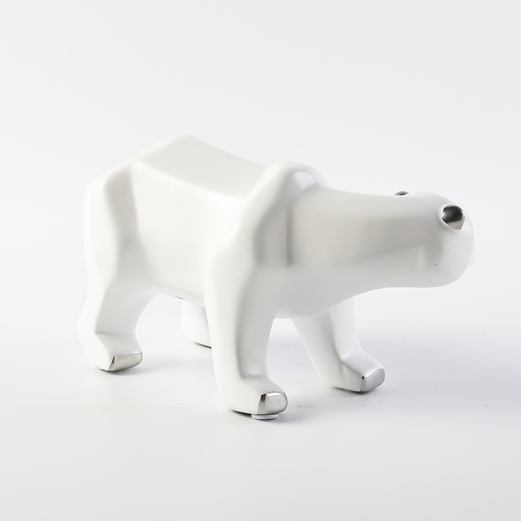 Nordic Style Ceramic Decorations Polar Bear Art Ornaments Modern Home Hotel Wedding Ornament Gift