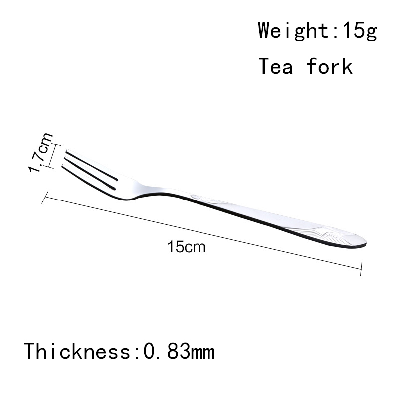 Hot Sale Silverware Dessert Dinner Table Tea Fork Set Stainless Steel Flatware Sets