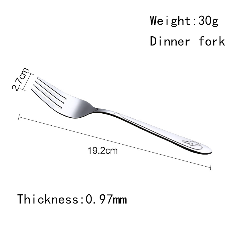 410 stainless steel dinnerware meat dessert fork for food service