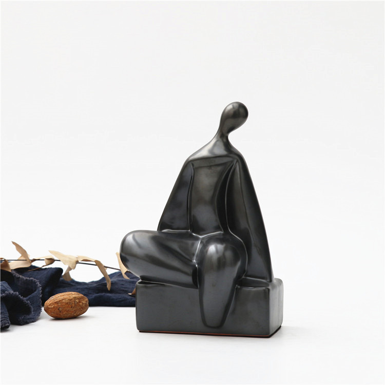 Nordic Simple Style Ceramic Decorations Human Figurines Art Ornaments Home Hotel Wedding Decor Accessories