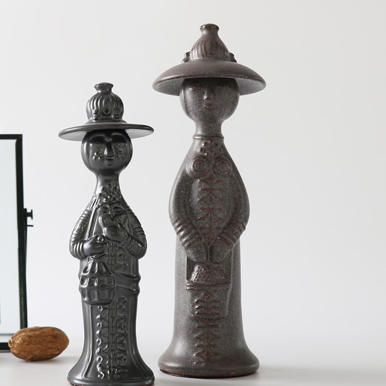 Modern Unique Design Ceramic Ornaments Human Figurines Art Decorations Home Hotel Wedding Decor Accessories