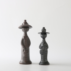 Modern Unique Design Ceramic Ornaments Human Figurines Art Decorations Home Hotel Wedding Decor Accessories