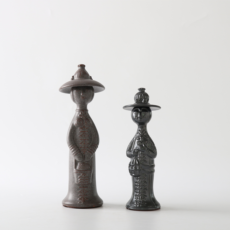 Modern Unique Design Ceramic Ornaments Human Figurines Art Decorations Home Hotel Wedding Decor Accessories