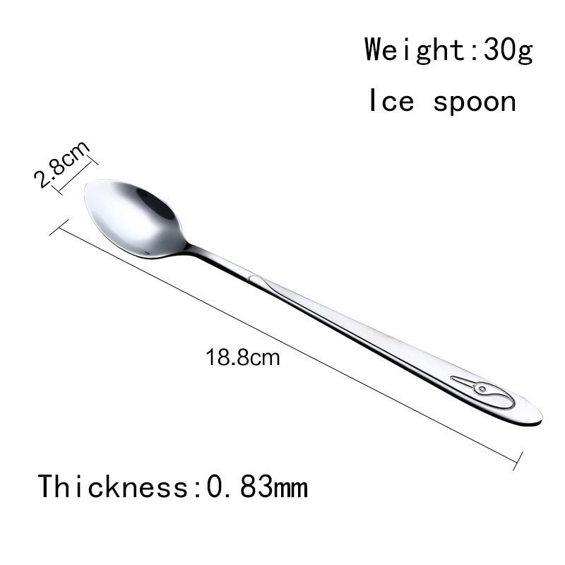 Top Seller 2020 Tableware Ice Spoon Reusable Portable Cutlery Set