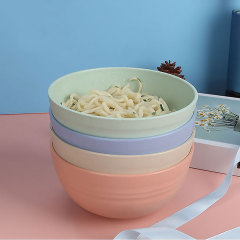 Wheat straw 6 inch household plastic rice instant noodle bowl Japanese soup bowl set gift small bowls