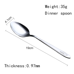Food grade 410 stainless steel spoon restaurant hotel dinner spoon