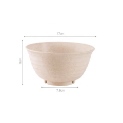 Japanese wheat straw round bowl household large rice bowl drop resistant plastic instant noodle bowl