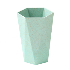 Biodegradable environmentally friendly reusable wheat straw plastic cup coffee Tea cup diamond cup