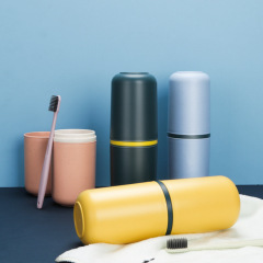 Wheat straw simple environmental protection travel portable toilet cup set business trip supplies toothbrush storage box