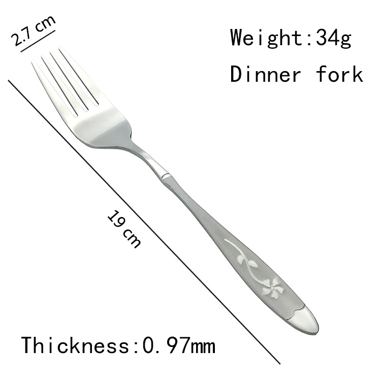 Western Italian Stainless Steel Fork Set Home Kitchen Cutlery Set