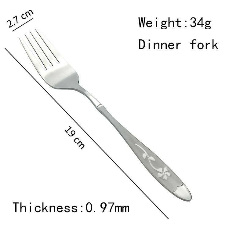 Western Italian Stainless Steel Fork Set Home Kitchen Cutlery Set