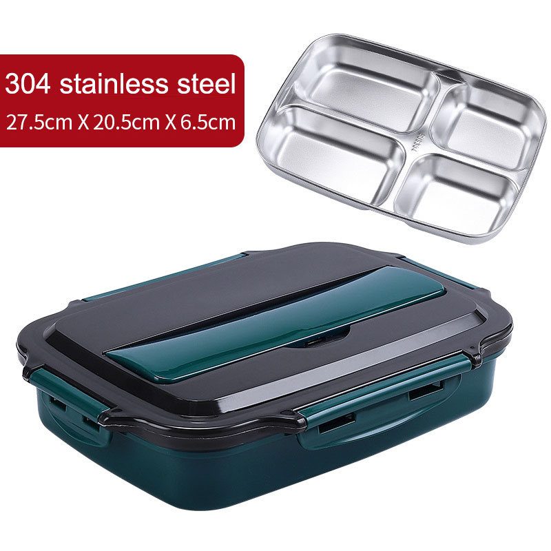 304 stainless steel student compartment insulation lunch box set meal portable office worker lunch box lunch box