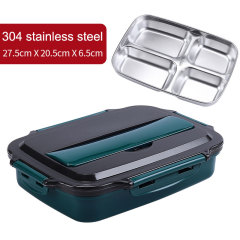 304 stainless steel student compartment insulation lunch box set meal portable office worker lunch box lunch box