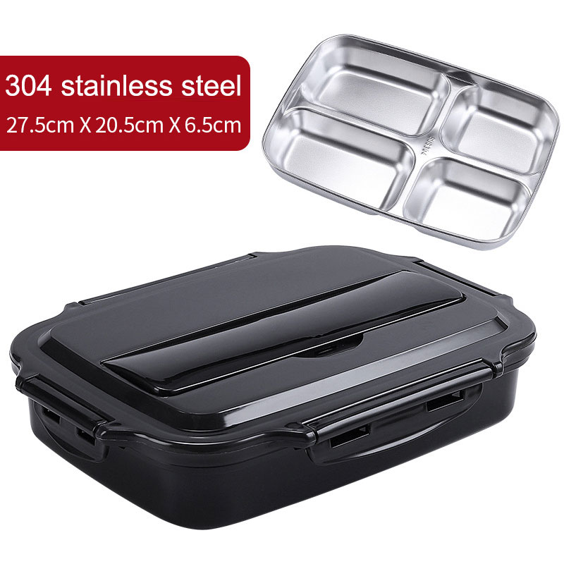304 stainless steel student compartment insulation lunch box set meal portable office worker lunch box lunch box