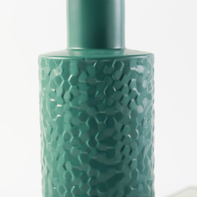Retro Green Ceramic Flower Vase Nordic Matte Cylinder Vase Modern Home Restaurant Wedding Hotel Decoration