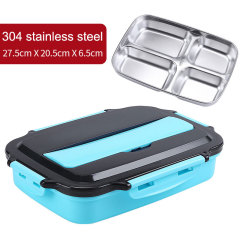 304 stainless steel student compartment insulation lunch box set meal portable office worker lunch box lunch box