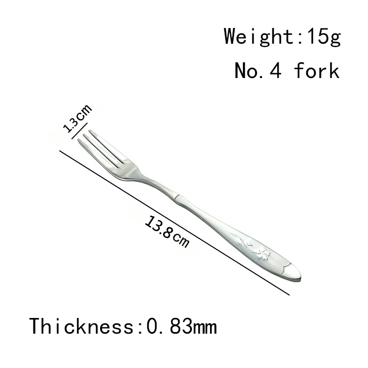Stainless Steel Fruit Forks Small Home Kitchen Restaurant Cutlery Set