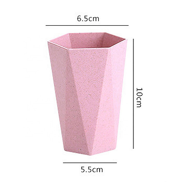 Biodegradable environmentally friendly reusable wheat straw plastic cup coffee Tea cup diamond cup
