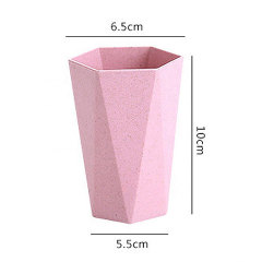 Biodegradable environmentally friendly reusable wheat straw plastic cup coffee Tea cup diamond cup