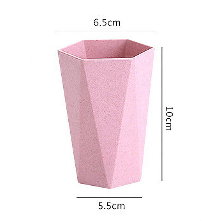 Biodegradable environmentally friendly reusable wheat straw plastic cup coffee Tea cup diamond cup