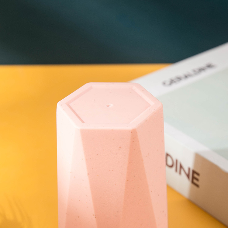 Biodegradable environmentally friendly reusable wheat straw plastic cup coffee Tea cup diamond cup