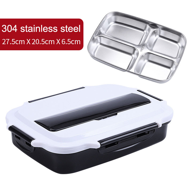 304 stainless steel student compartment insulation lunch box set meal portable office worker lunch box lunch box