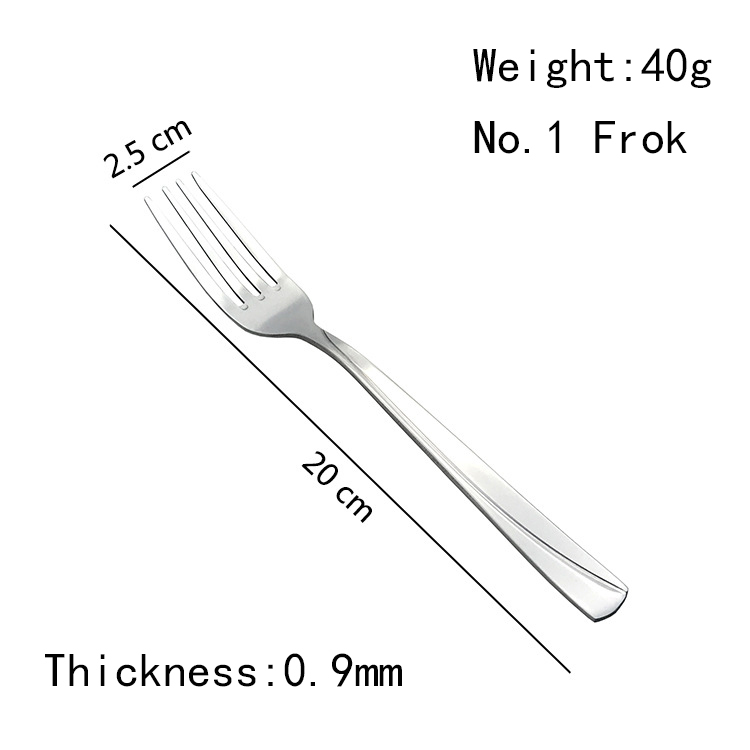 Wholesale Cutlery Stainless Steel Reusable Silverware Set Fork Dinner Fork Steak Fork