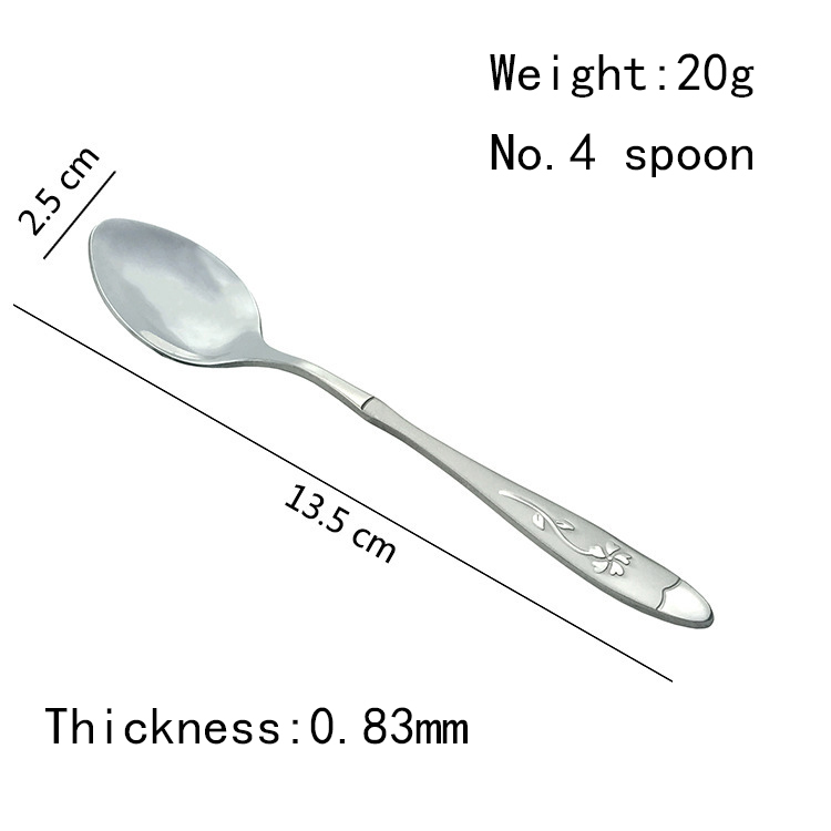Top Sale Flatware Silver Spoon Scoop Silverware Stainless Steel Bulk Flatware