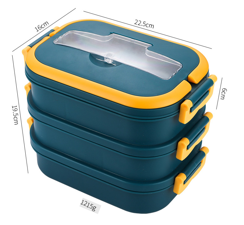 Wheat straw lunch box student portable canteen insulation lunch box tableware microwave heating stainless steel bento box