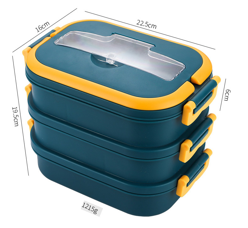 Wheat straw lunch box student portable canteen insulation lunch box tableware microwave heating stainless steel bento box