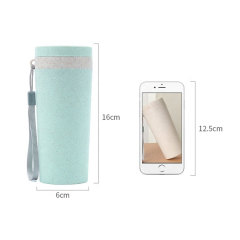 Environmentally friendly degradable wheat straw plastic children's water bottle water cup easy to carry in school