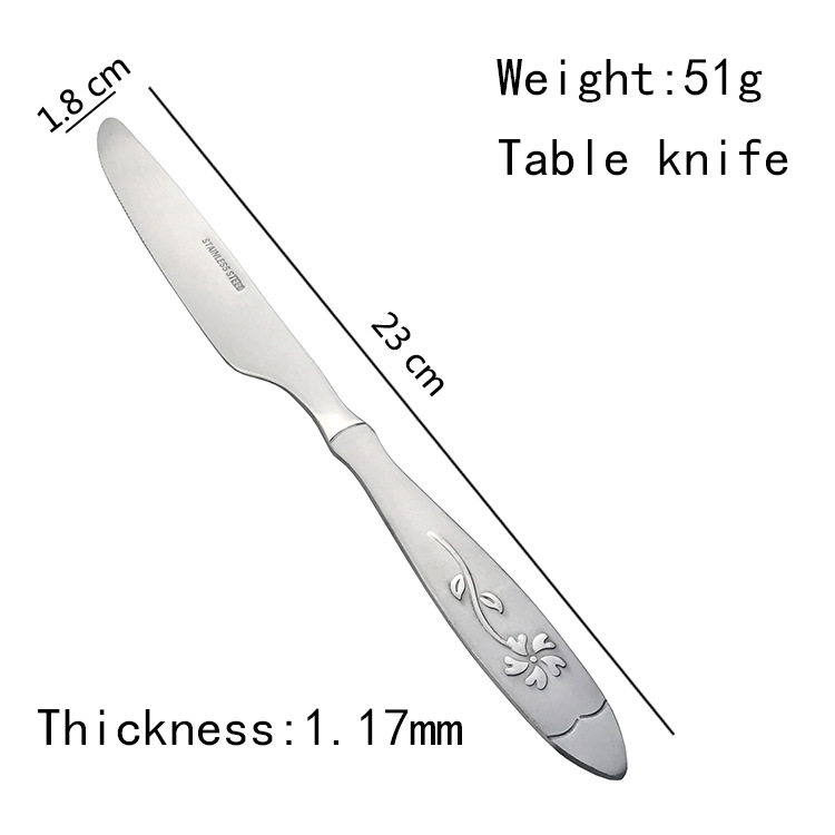 Mirror Polished Elegant Flatware Stainless Steel Cutlery Dinnerware Portable Steak Knife