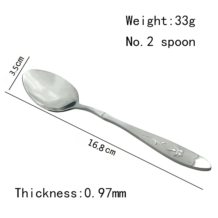 Spot goods long handle spoon sets honey ice cream dessert teaspoon stainless steel coffee spoon