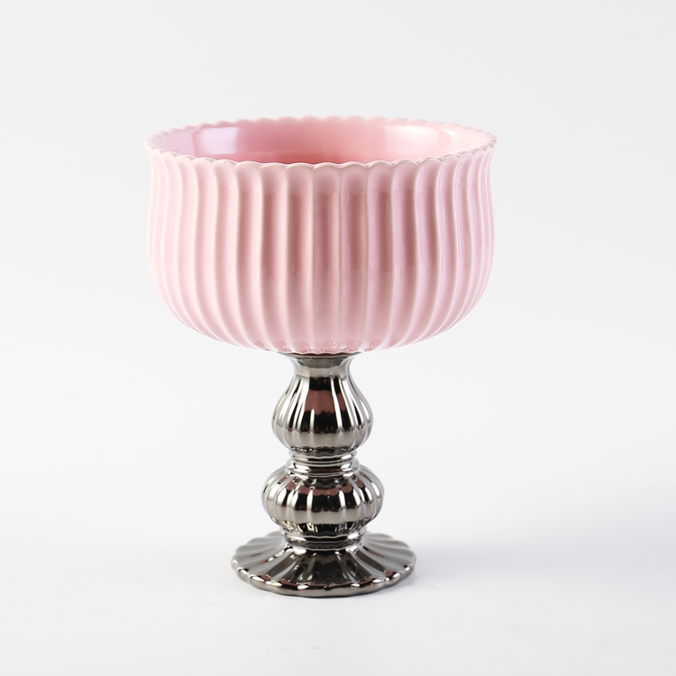 Unique Ceramic Vase Pink Flower Vase Wedding Decorative Small Vase Home Restaurant Hotel Decoration