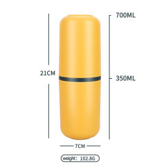 Wheat straw simple environmental protection travel portable toilet cup set business trip supplies toothbrush storage box