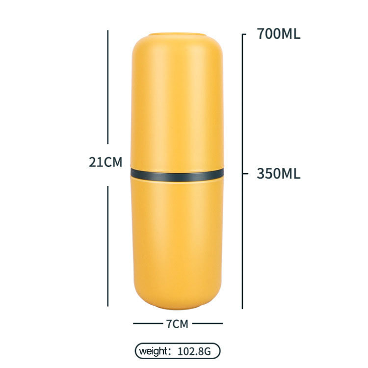 Wheat straw simple environmental protection travel portable toilet cup set business trip supplies toothbrush storage box