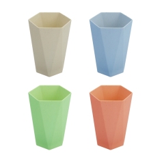 Biodegradable environmentally friendly reusable wheat straw plastic cup coffee Tea cup diamond cup