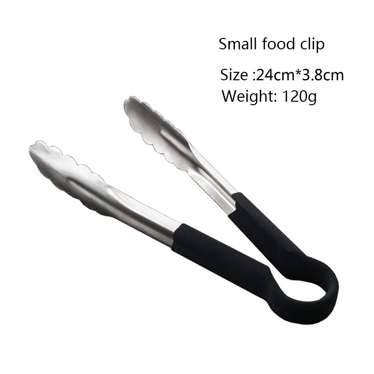Stainless steel barbecue food clip tongs bread tongs kitchen baking cake tongs cooking utensils