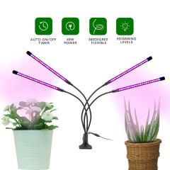 Light Plant Growth 4 Head Folding Indoor Plant Growth Light Lamp With USB Port