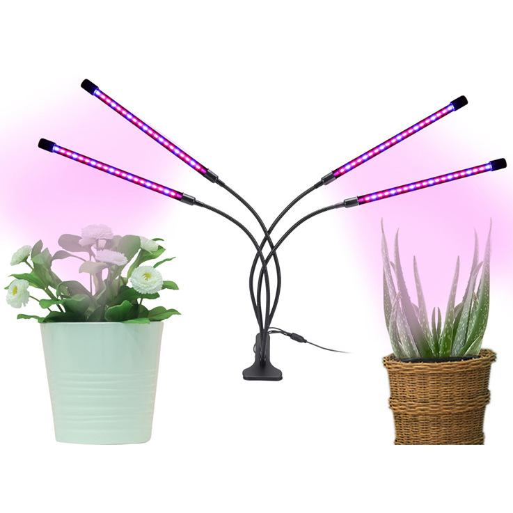 Light Plant Growth 4 Head Folding Indoor Plant Growth Light Lamp With USB Port