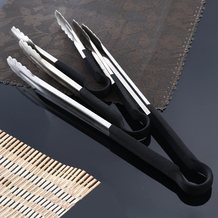 Stainless steel barbecue food clip tongs bread tongs kitchen baking cake tongs cooking utensils