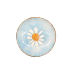 Nordic Blue-white Daisy Design 4" Irregular Round Dish Ceramic Tableware Family Hotel Restaurant Dinnerware