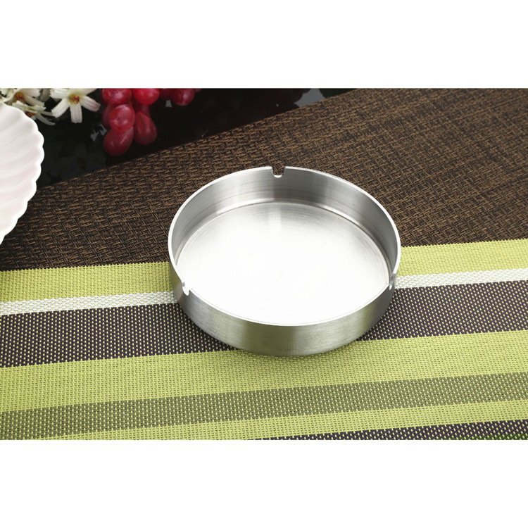 Thick ashtray stainless steel fashion living room large windproof shattering home gifts KTV restaurant Internet cafe