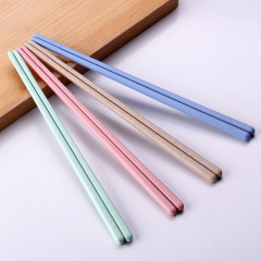 4 Pairs Eco Friendly Travel PP Wheat Straw Plastic Biodegradable Chopsticks Set Chopsticks Set For Kids