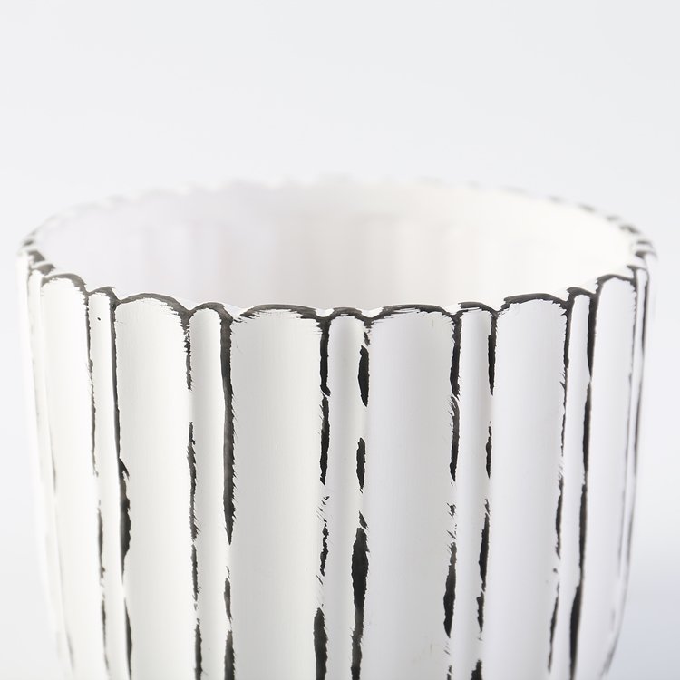 White Flower Pots Ceramic Pot Flower Modern Style Warm Gift for Friend Christmas Flower Pot