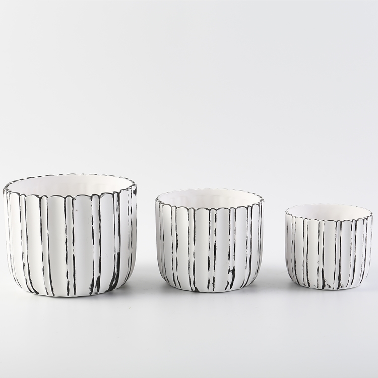 White Flower Pots Ceramic Pot Flower Modern Style Warm Gift for Friend Christmas Flower Pot