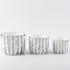 White Flower Pots Ceramic Pot Flower Modern Style Warm Gift for Friend Christmas Flower Pot