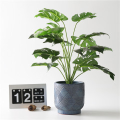 Hot Selling Blue Flower Pots Modern Style Small Ceramic Flower Pots Desktop Office Living Room