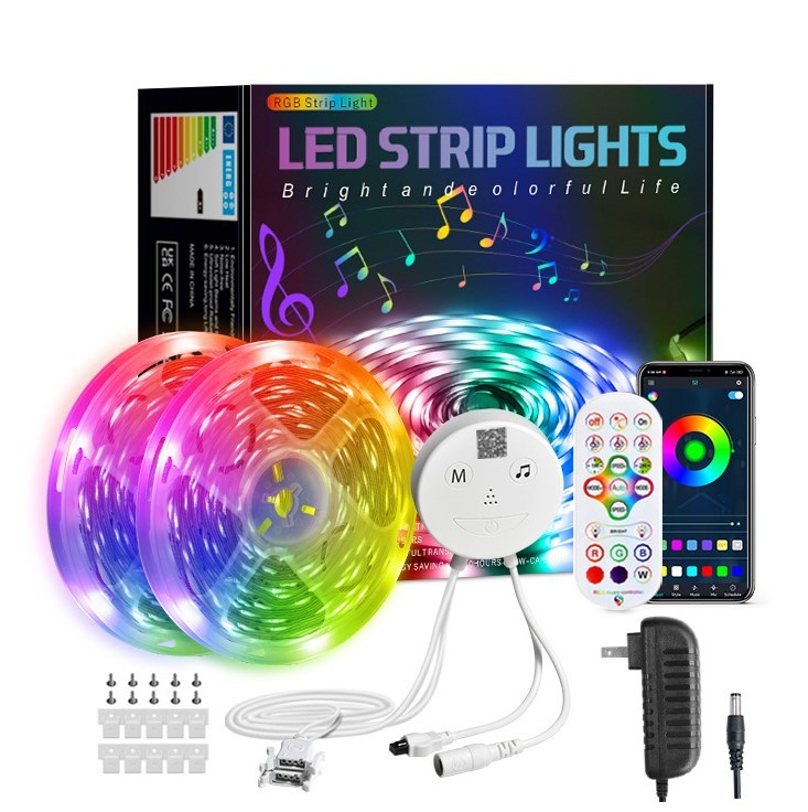 High Quality 7.5M Smart RGB Colorful LED Light Strip Light DC 12V SMD 5050 IP 20 Wholesale Cheap